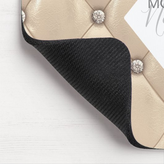 luxuriöses Gold-getuftes Monogramm Mousepad (Ecke)