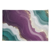 Luxuriöses Gold-Glitter-Marmor-Muster Kissenbezug (Rückseite-Links)