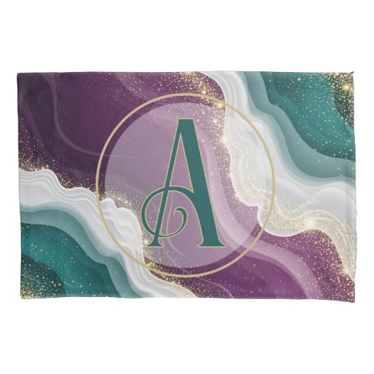 Luxuriöses Gold-Glitter-Marmor-Muster Kissenbezug (Vorderseite-Links)