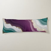 Luxuriöses Gold-Glitter-Marmor-Muster Seitenschläferkissen (Rückseite)