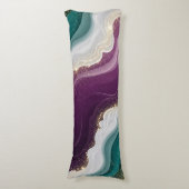 Luxuriöses Gold-Glitter-Marmor-Muster Seitenschläferkissen (Vorderseite Vertikal)