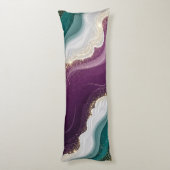 Luxuriöses Gold-Glitter-Marmor-Muster Seitenschläferkissen (Rückseite (Vertikal))