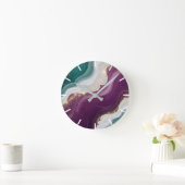 Luxuriöses Gold Glitter Marmormuster Runde Wanduhr (Zuhause)