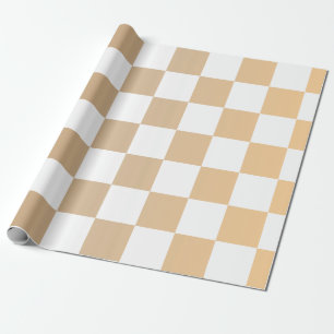 Luxuriöses Gold-Gradient Weiß Kariert – Elegant Geschenkpapier