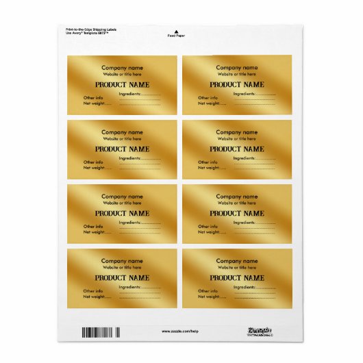 Luxuriöses Gold metallisch (Vorne)