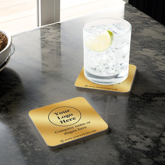 Luxuriöses Gold metallisch Getränkeuntersetzer