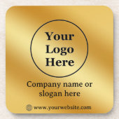 Luxuriöses Gold metallisch Getränkeuntersetzer (Vorderseite)