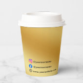 Luxuriöses Gold metallisch Pappbecher (Rückseite)