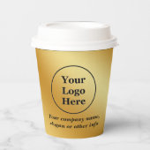 Luxuriöses Gold metallisch Pappbecher (Vorderseite)