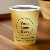 Luxuriöses Gold metallisch Pappbecher