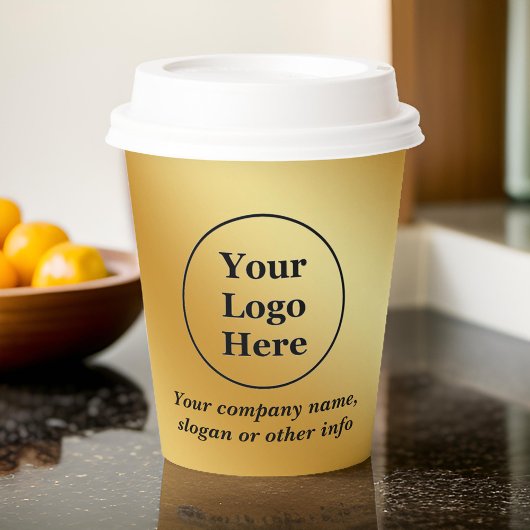 Luxuriöses Gold metallisch Pappbecher