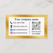 Luxuriöses Gold metallisch Rabattkarte (Rückseite)