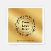 Luxuriöses Gold metallisch Serviette (Vorderseite)