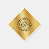 Luxuriöses Gold metallisch Serviette (Ecke)