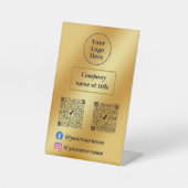 Luxuriöses Gold metallisch Sockelschild (Vorderseite)