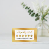 Luxuriöses Gold metallisch Treuekarte (Stehend Vorderseite)