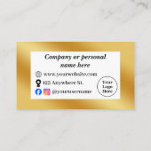 Luxuriöses Gold metallisch Treuekarte (Rückseite)