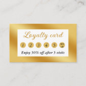 Luxuriöses Gold metallisch Treuekarte (Vorderseite)