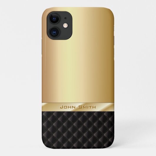 Luxuriöses Gold mit individuellem Namen Case-Mate iPhone Hülle (Rückseite)