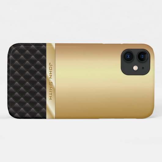 Luxuriöses Gold mit individuellem Namen Case-Mate iPhone Hülle (Rückseite (Horizontal))