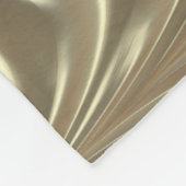 Luxuriöses Gold mit Rüschen besetztes Satin Fleecedecke (Ecke)
