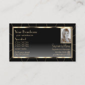 Luxuriöses Gold Rahmen Dunkelstrahler Stilvoll mit Visitenkarte (Rückseite)