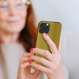 Luxuriöses Gold Rhombus Carving Muster Case-Mate iPhone Hülle