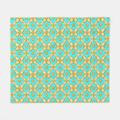 Luxuriöses Gold-Schmetterlingsmuster mit Perlenakz Fleecedecke (Vorderseite (Horizontal))