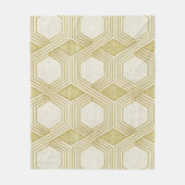 Luxuriöses Gold-Sechseckmuster - Marmortextur Fleecedecke (Vorderseite)