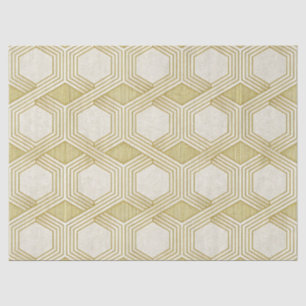 Luxuriöses Gold-Sechseckmuster - Marmortextur Seidenpapier