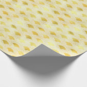 Luxuriöses Gold Seigaiha Wave Designpapier Geschenkpapier (Ecke)