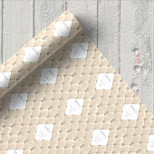 Luxuriöses Gold Tufted Monogram Geschenkpapier