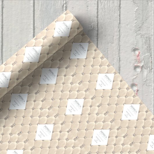 Luxuriöses Gold Tufted Monogram Geschenkpapier