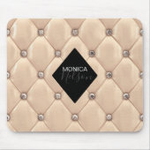 Luxuriöses Gold Tufted Monogram Mousepad (Vorne)