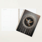Luxuriöses Gold- und Diamantvogel-Emblem Planer (Anzeige)