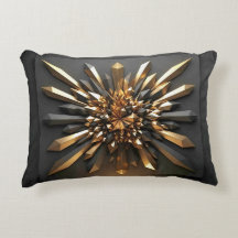 Luxuriöses Gold und dunkles Kristall 3D geometrisc