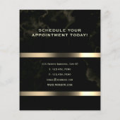 Luxuriöses Gold und schwarzer Marmor Notar Flyer (Hinten)