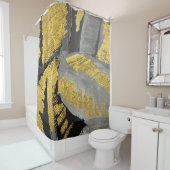 Luxuriöses Gold: Vintage Grunge Textur. Duschvorhang (Beispiel)