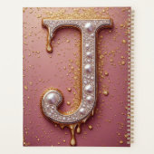 Luxuriöses Goldbuchstabe J Monogramm Planer (Rückseite)