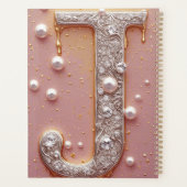 Luxuriöses Goldbuchstabe J Monogramm Planer (Rückseite)