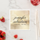 Luxuriöses Goldbuh WEDDING MONOGRAM Serviette (Beispiel)