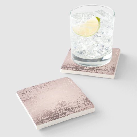 Luxuriöses Golddesign der Rose Steinuntersetzer (Seitenansicht)