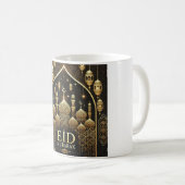 Luxuriöses Golden Eid Mubarak Moschee Design Kaffeetasse (VorderseiteRechts)