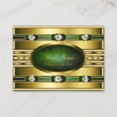 Luxuriöses Golden mit dunkelgrünem Marmormuster Visitenkarte (Vorderseite)