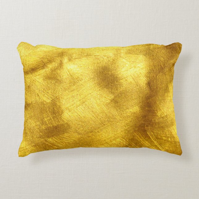 Luxuriöses Golden Texture Design Dekokissen (Vorderseite)