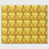 Luxuriöses Golden Texture Design Geschenkpapier (Flach)