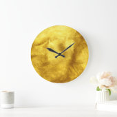 Luxuriöses Golden Texture Design Große Wanduhr (Zuhause)