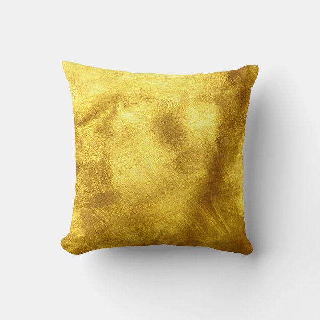 Luxuriöses Golden Texture Design Kissen (Vorderseite)