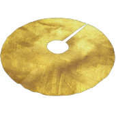 Luxuriöses Golden Texture Design Polyester Weihnachtsbaumdecke (Schrägansicht)