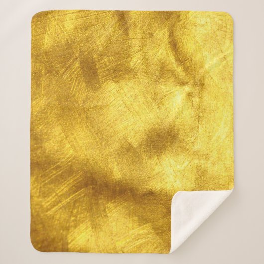 Luxuriöses Golden Texture Design Sherpadecke (Vorderseite)